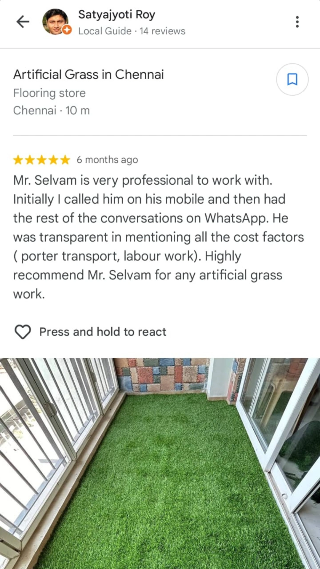 Green Grass Mat Suppliers in Chennai